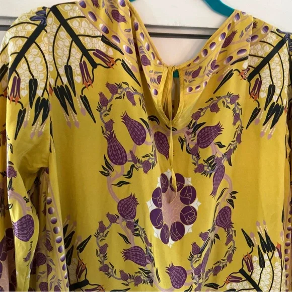 La DoubleJ Vesta Dress Melograno Giallo Placée in Silk Twill Sz S Fits M - Picture 11 of 11